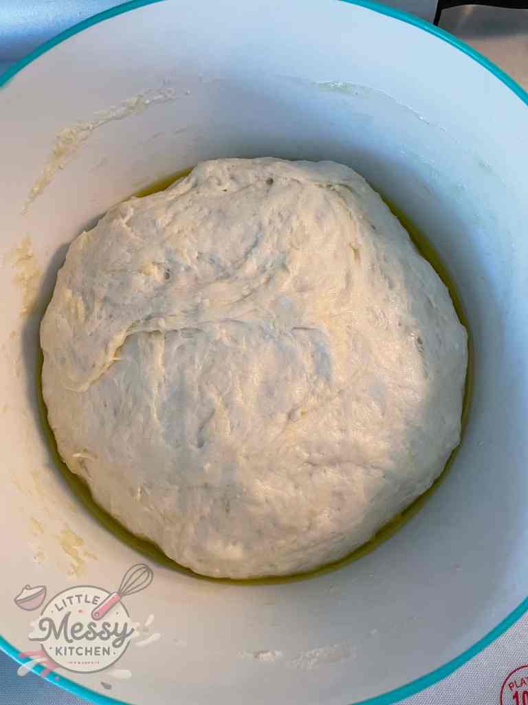 Risen Dough in a bowl.