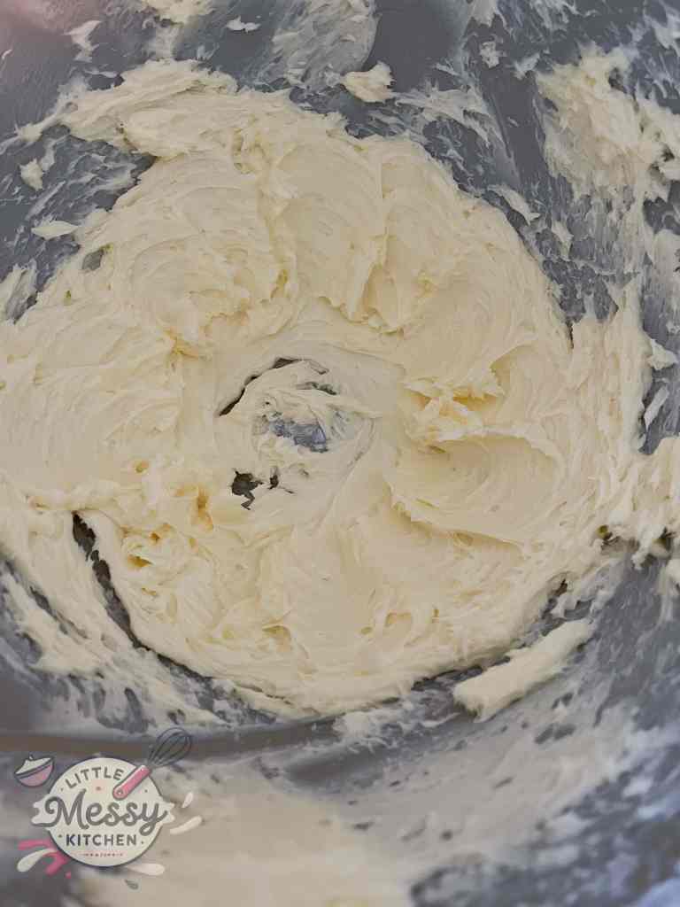 Butter creamed in a stand mixer.