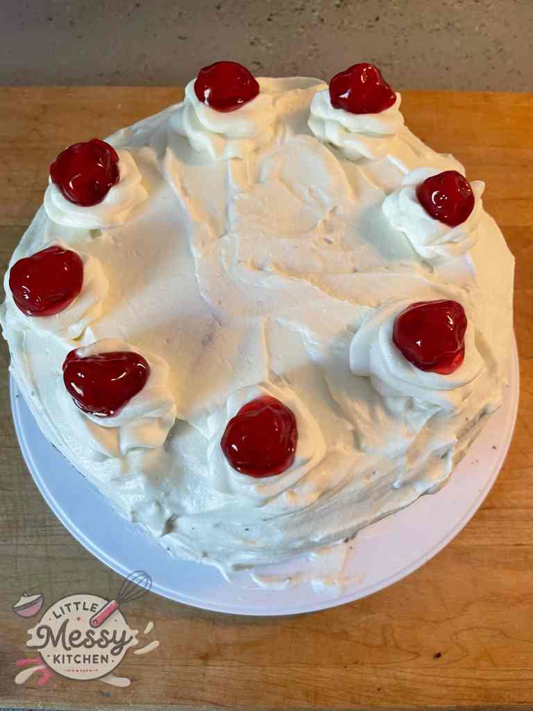 Decadent Chocolate Cherry Layer Cake.