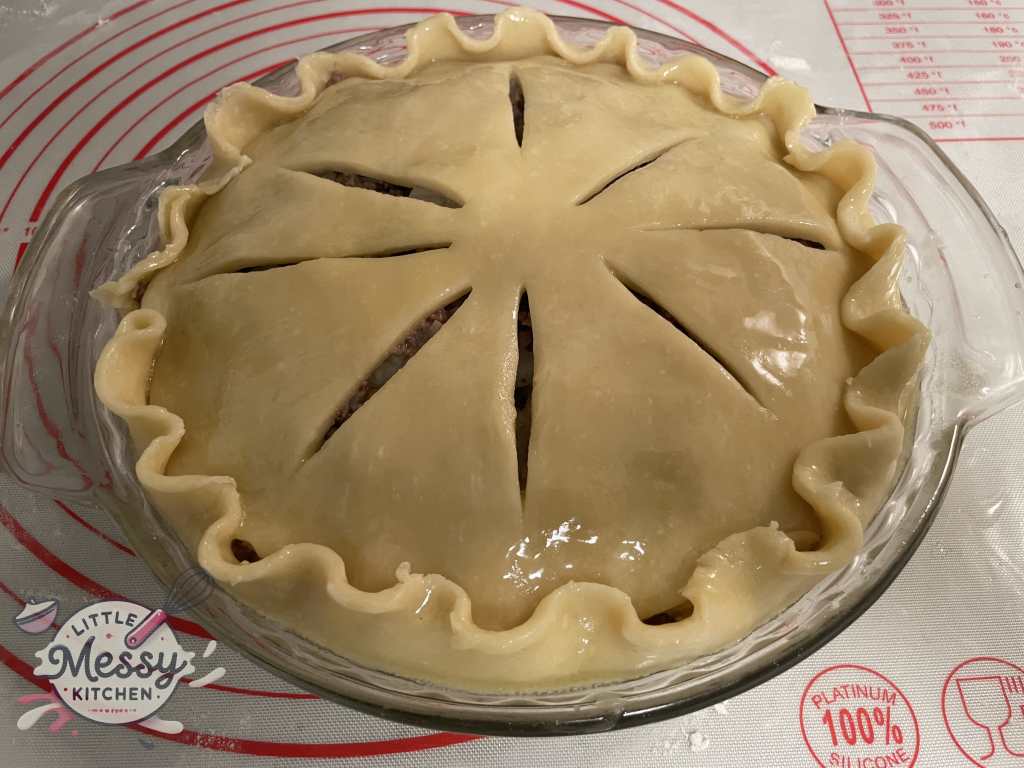 French Canadian Tourtière ready to go in the oven